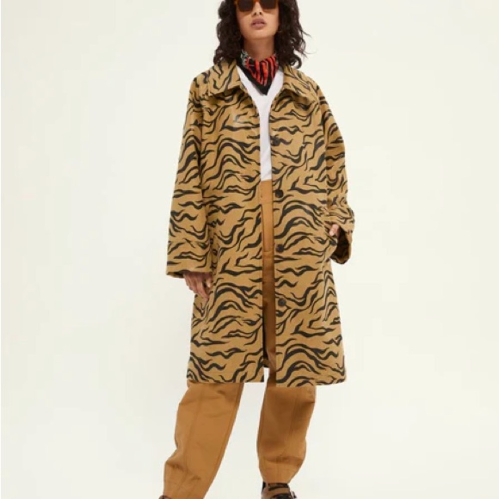 SCOTCH & SODA PRINTED WATER REPELLANT COAT COMBO NEVER WORN
